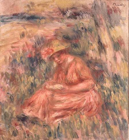 Femme assise sur l’herbe – Pierre-Auguste Renoir Pierre-Auguste Renoir