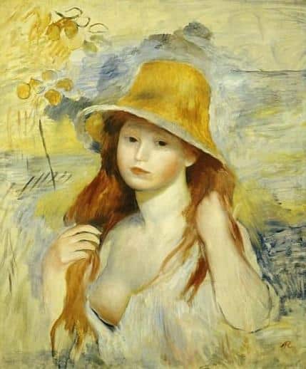 Jeune fille avec un chapeau de paille – Pierre-Auguste Renoir Pierre-Auguste Renoir