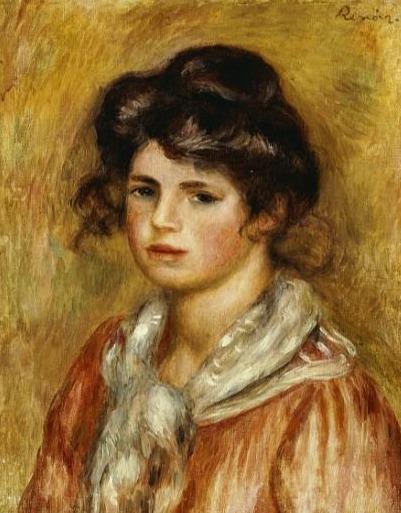 Jeune fille avec un mouchoir blanc – Pierre-Auguste Renoir Pierre-Auguste Renoir