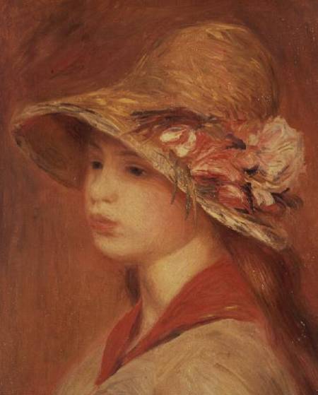 Jeune femme au chapeau – Pierre-Auguste Renoir Pierre-Auguste Renoir